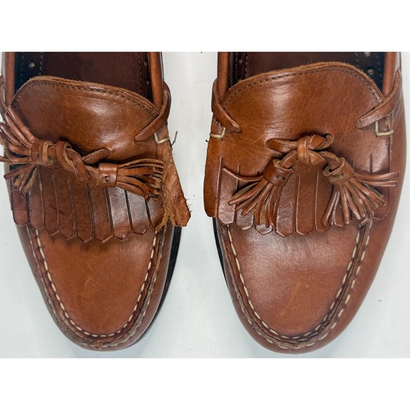 Allen Edmonds Dellwood Men\'s Brown Tasseled Slip‎ On Dress Shoes Size 8.5 D main image 9